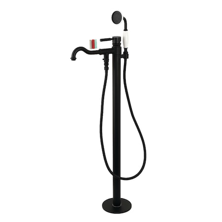 Kingston Brass Freestanding Tub Faucet, Matte Black, Freestanding KS7130DKL